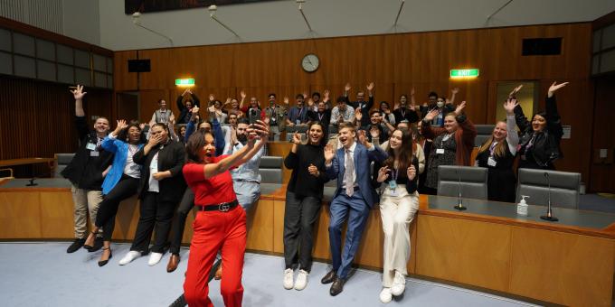 Youth Advisory Group meeting with Minister Aly in Canberra.