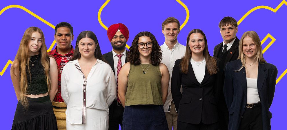 Youth Advisory Group for Climate Change and Water standing together