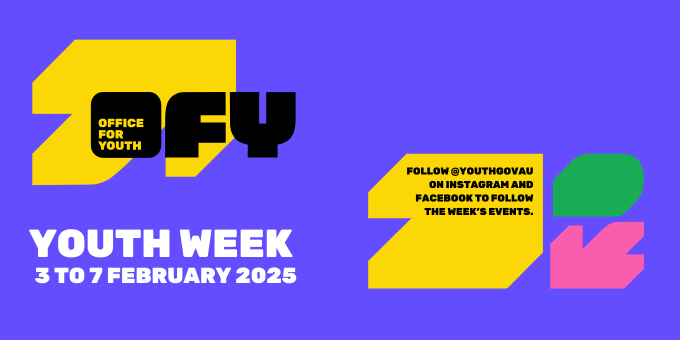 National Youth Week Announcement Banner - Decorative