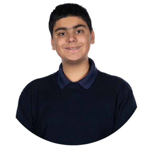 Young person with short dark hair, wearing a long sleeved black shirt, smiling.